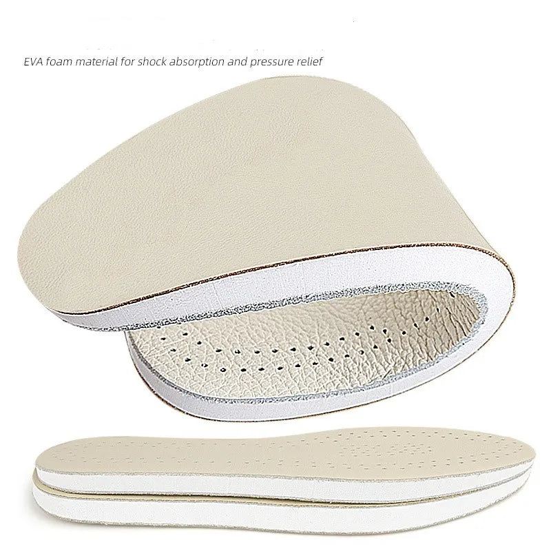 Orthopedic Insoles O-leg Double-sided Leather Shoe Insoles Men Women Cowhide Breathable Shock-absorbing And Pressure-relieving
