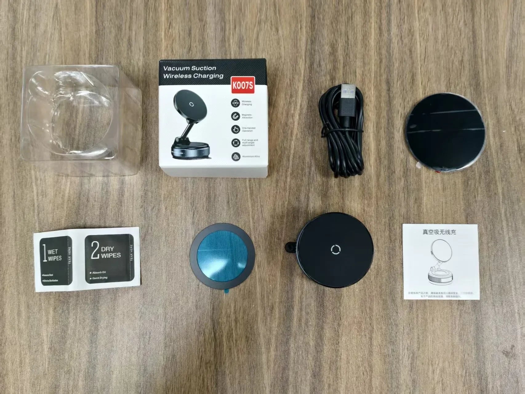 Super Strong Magnetic Car Wireless Charger Phone Holder 360° Rotation Vacuum Suction Cup For iPhone 12-17 Series Fast Charging