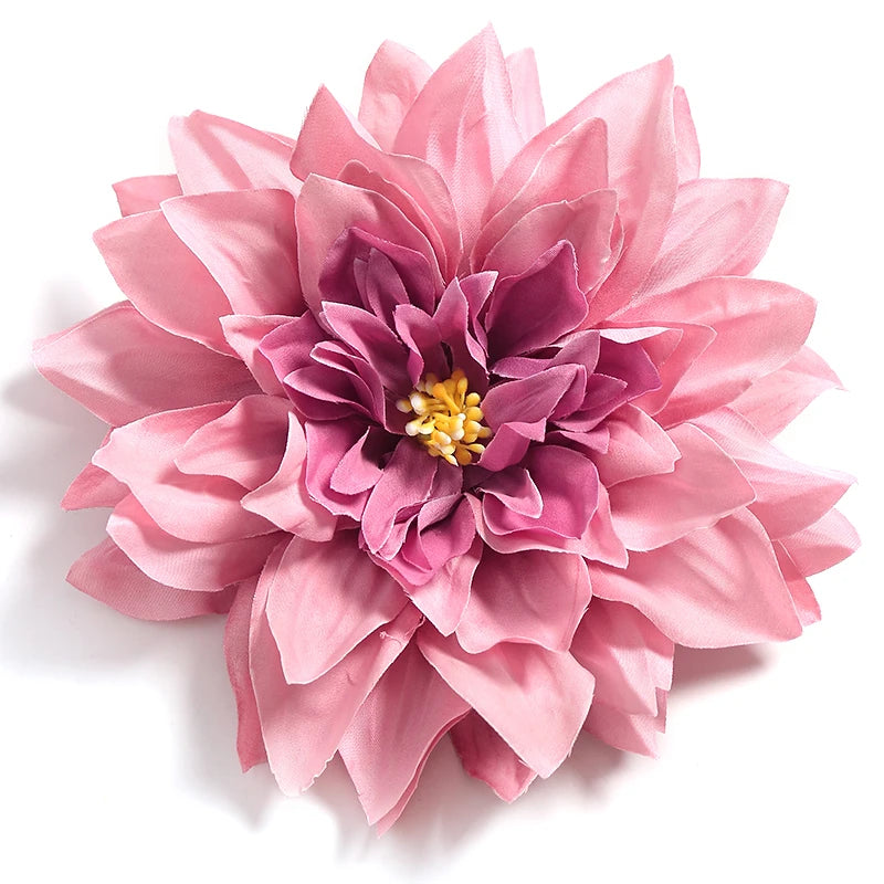 3/7pcs Bulk 15cm Artificial Dahlia Flowers Chrysanthemum Handmade DIY Home Decor Flowers Head Bride Flowers Bouquet Accessories