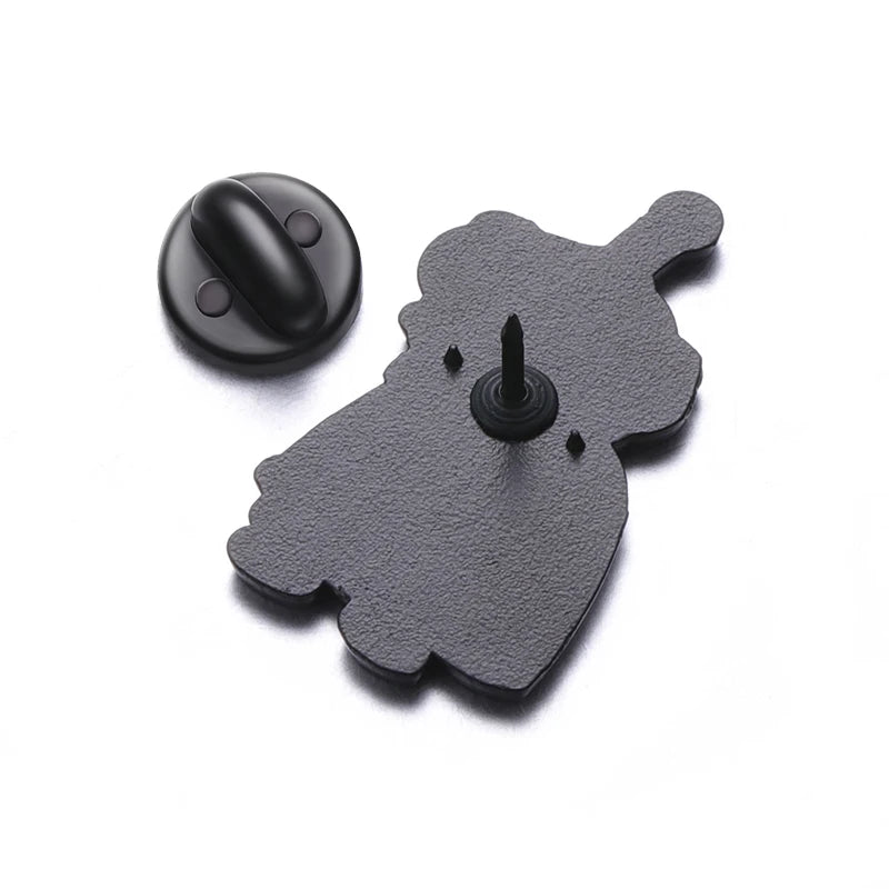 American Comedy Comics Enamel Pin Custom Adventures Pet Dog Brooches Lapel Badges Cartoon Animation Jewelry Gift For Fans Friend