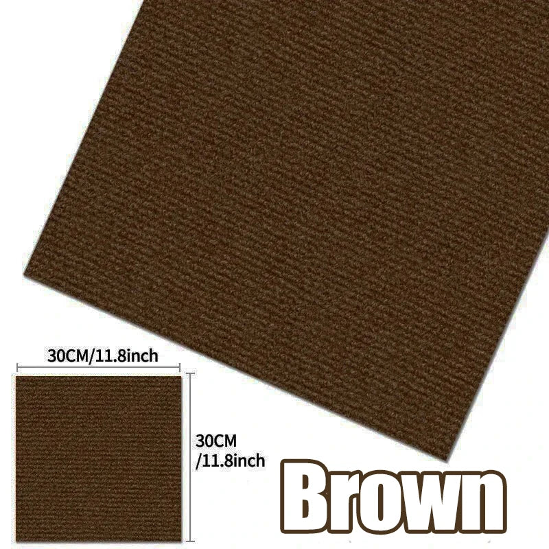 Self Adhesive Carpet Floor Tiles Sticker Square Rugs Peel and Stick Mat DIY Flooring for Kitchen Dining Room Bedroom Home Decor