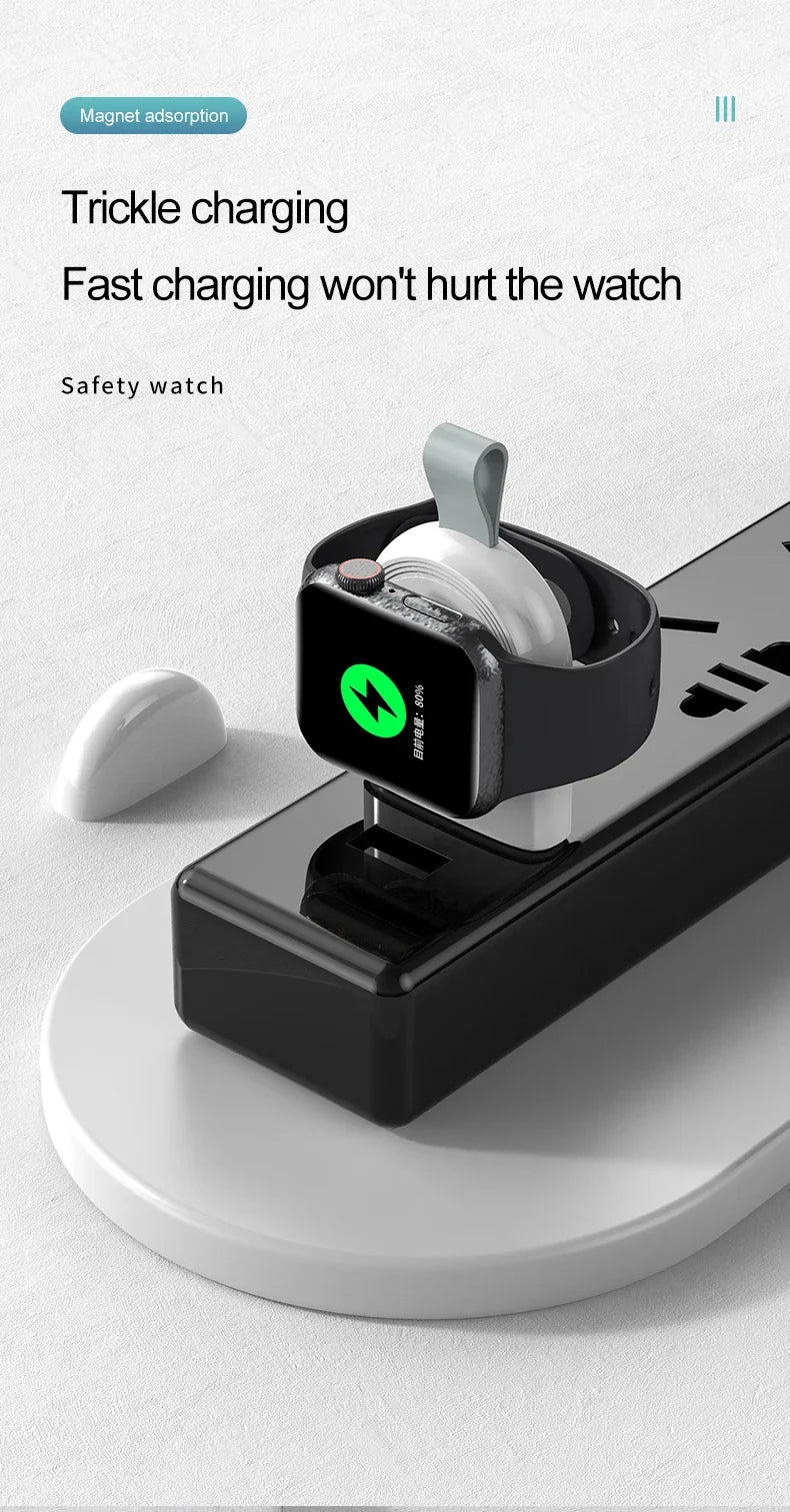 Mini Magnetic Wireless Charger Dock For Apple Watch series 8 7 6/5/4/SE/3/2 Portable Wireless Charging Cable Charger For iwatch