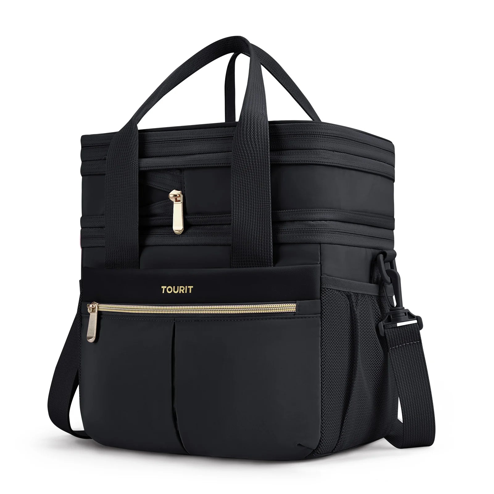 Lunch Bag for Women Men Double Deck Insulated Lunch Box Expandable Leakproof Reusable Lunch Cooler Bag for Work, Office, Picnic