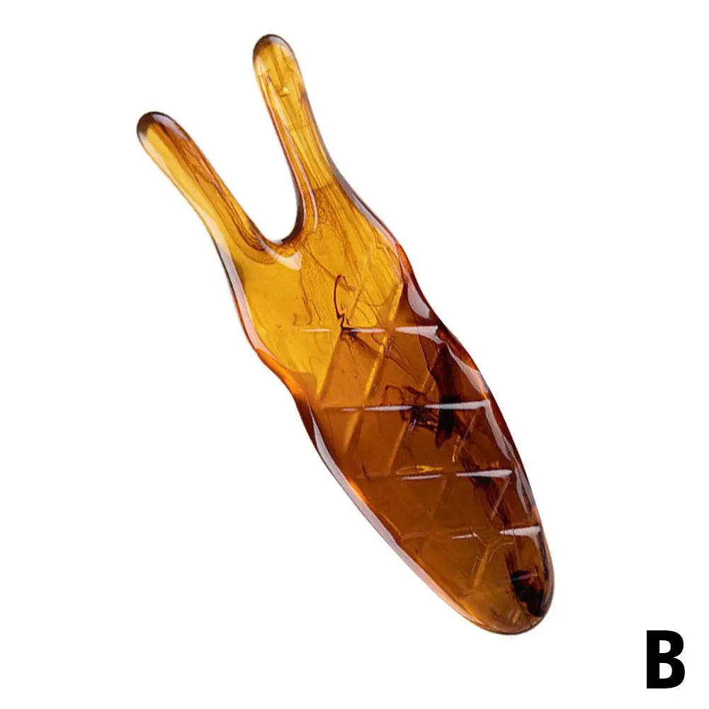 Natural Resin Gua Sha Facial Scraper Massager - Eye, Nose, and Face Care Tool - Skin Care Beauty SPA Gouache Tool