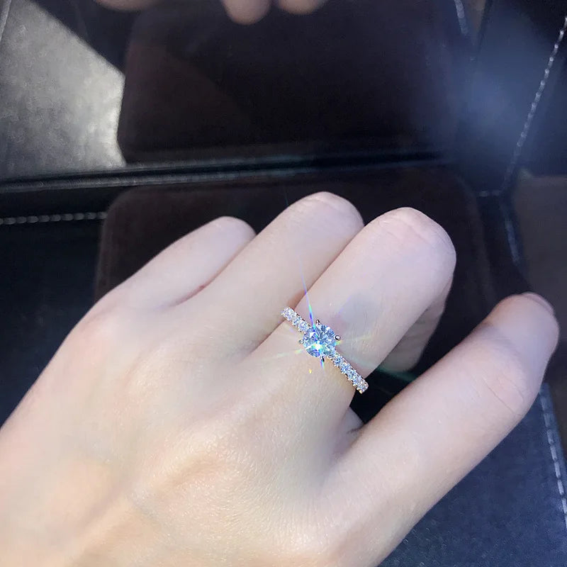 Silver Plated Engagement Ring for Women Womens