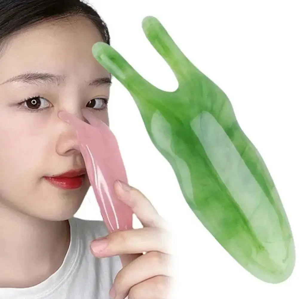 Natural Resin Gua Sha Facial Scraper Massager - Eye, Nose, and Face Care Tool - Skin Care Beauty SPA Gouache Tool