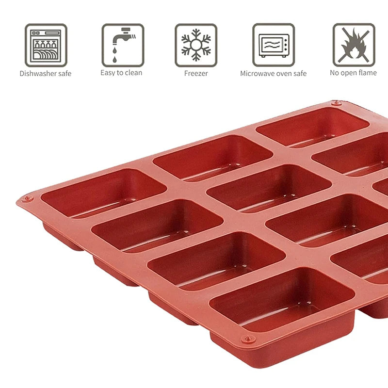 Silicone Mini Loaf Pan Bread Baking Silicone Mold For Brownie Cheesecake Chocolate Bar Kitchen Bakeware Meatloaf Ice Cube Tray