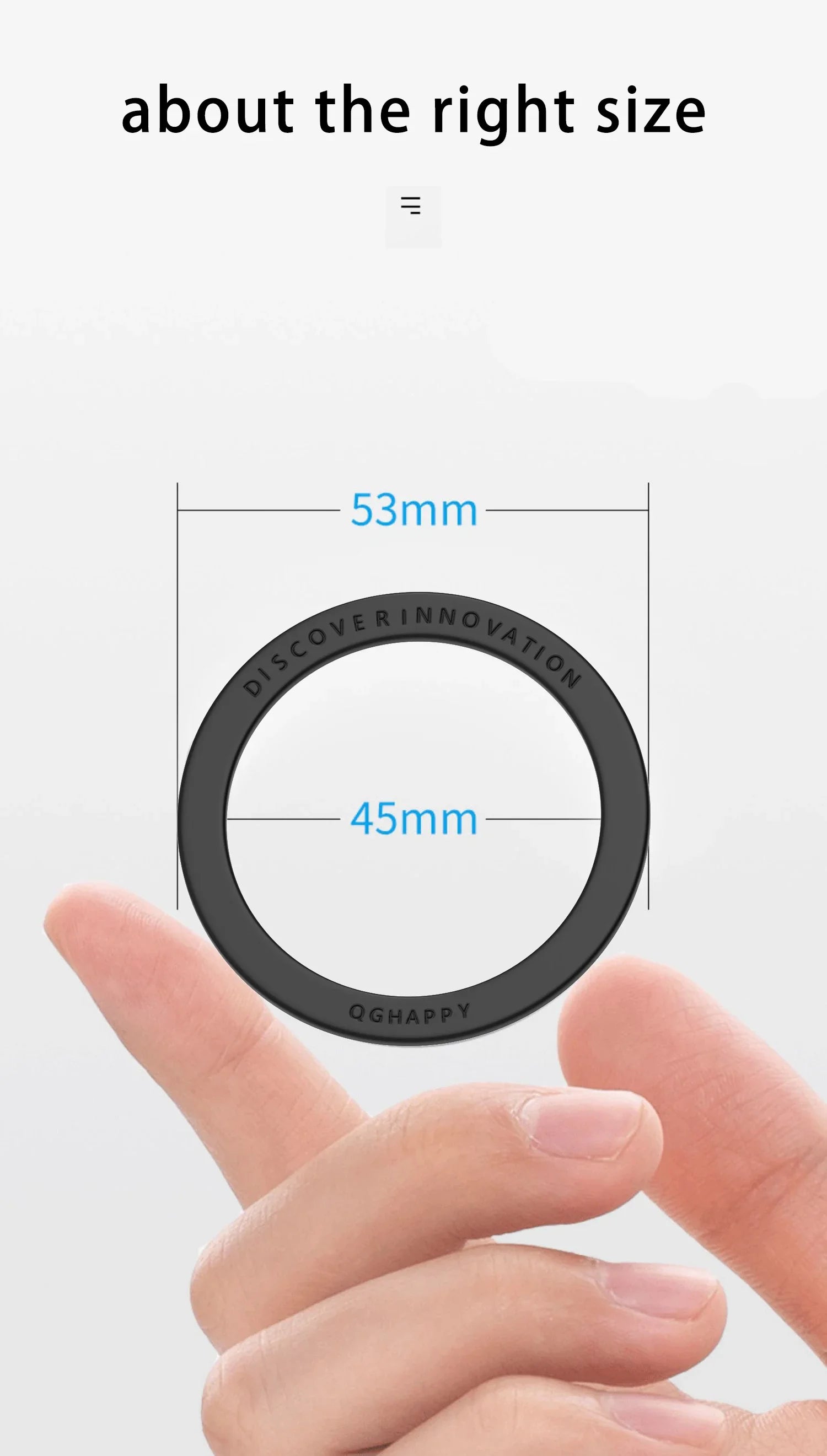 Universal Magnetic Ring for Magsafe Wireless Charger Iron Sheet Sticker Magnet Phone Holder for IPhone 14 15 Xiaomi