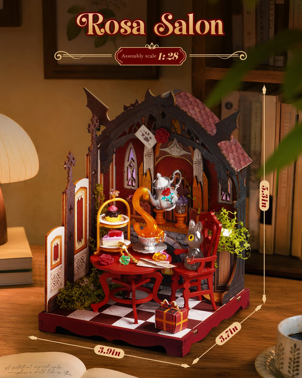 Rolife Wooden 3D Puzzle Toys - Rosa Salon DIY