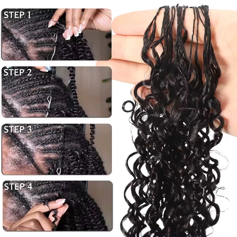 12A 30 Inch Curly Crochet Human Hair Small Spirals