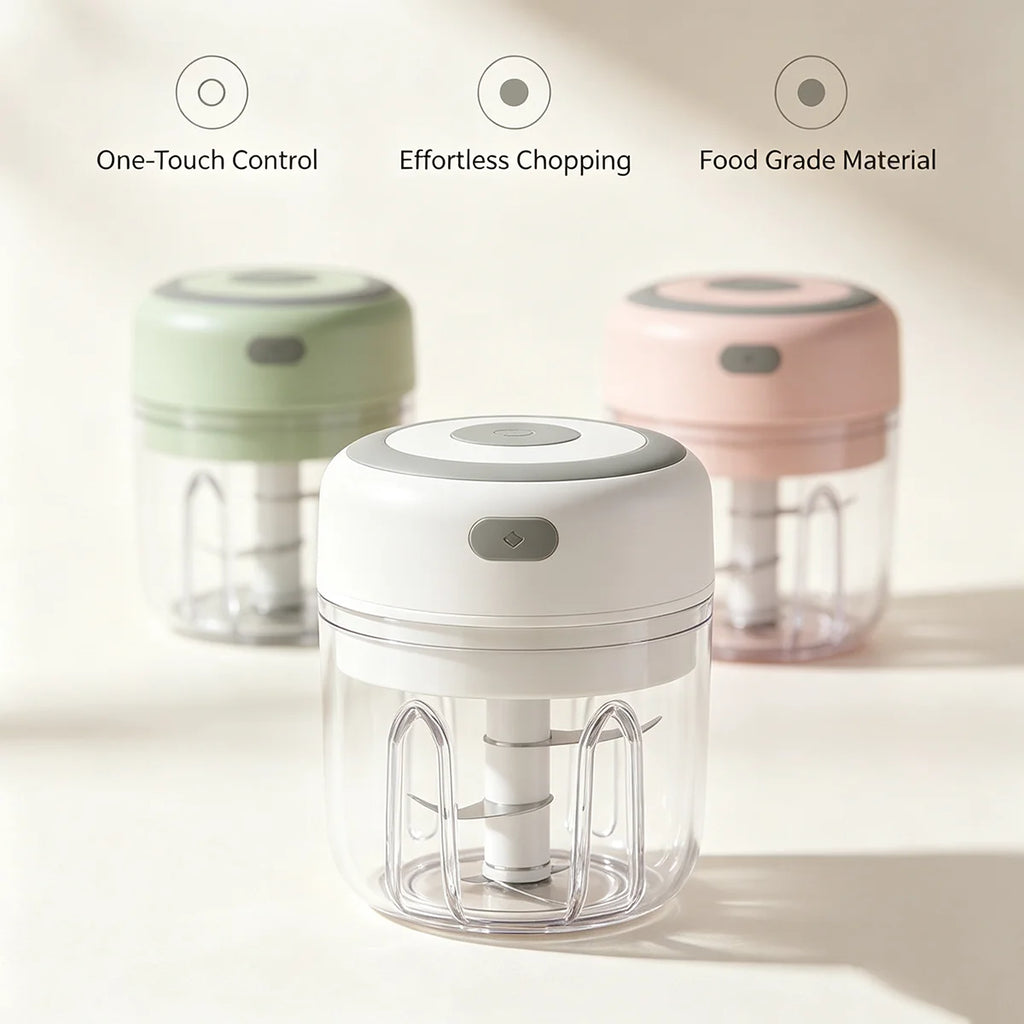 1PC Electric Mini Garlic Chopper 250ml