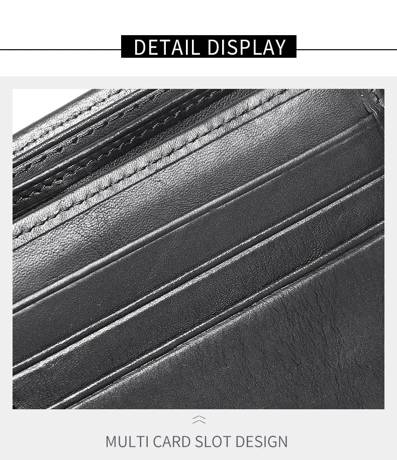 Rfid Leather Mens Wallet with Coin Pocket Designer Dollar Mens Leather Wallet with Rfid