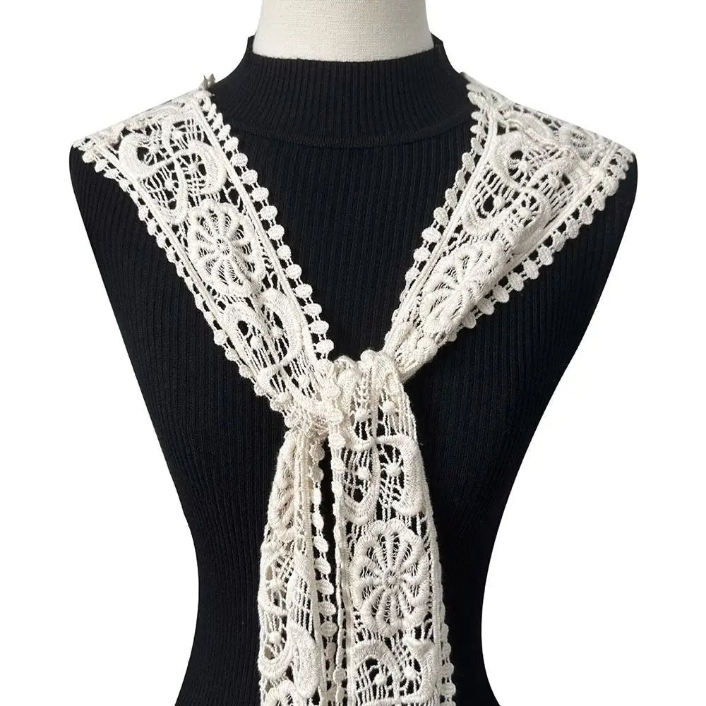 Solid Color Knitted Shawl High-quality Women Ladies Casual Fake Collar Summer Female Scarf