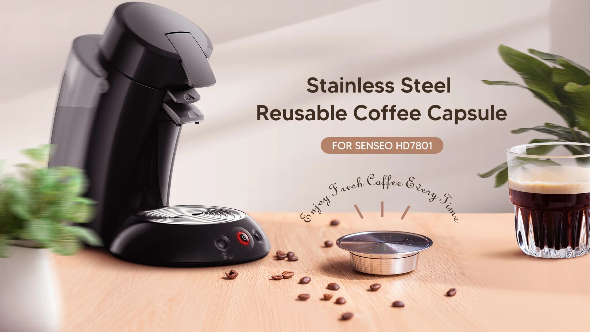 for Senseo Coffee Capsule Stainless Steel Coffee Filter Pod Reusable Coffee Maker Filter Espresso Crema Maker
