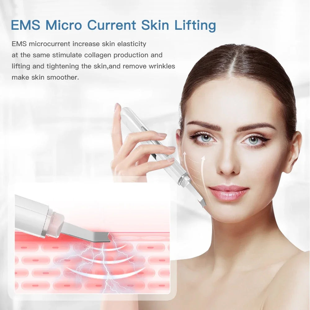 Ultrasonic Skin Scrubber Electric Facial Cleansing Pore Deep Cleanser