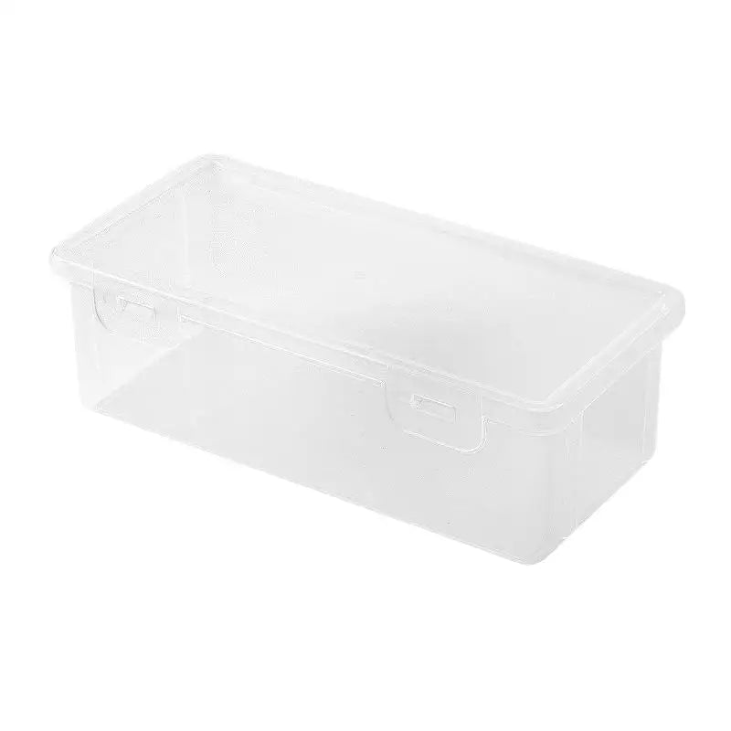 Black Desk Organizer Transparent Plastic Storage Box With Lid For Pens Pencils Markers School Supplies & Office Organization