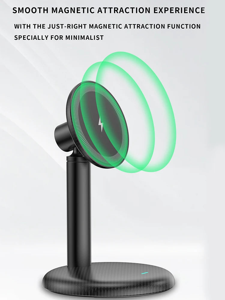 2025 15W Wireless Charger Stand For Magsafe iPhone 17 16 15 14 13 12 Pro Max Qi2 Fast Charging Station for Office Home Travel