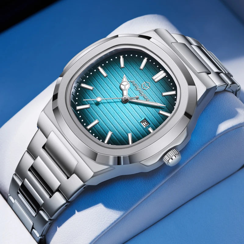 Luxury Military Man Watch Square Waterproof Luminous Date Week