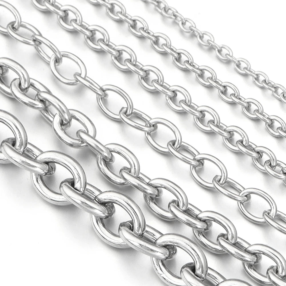 5 Yards/lot 3 4 5 6 8mm Stainless Steel