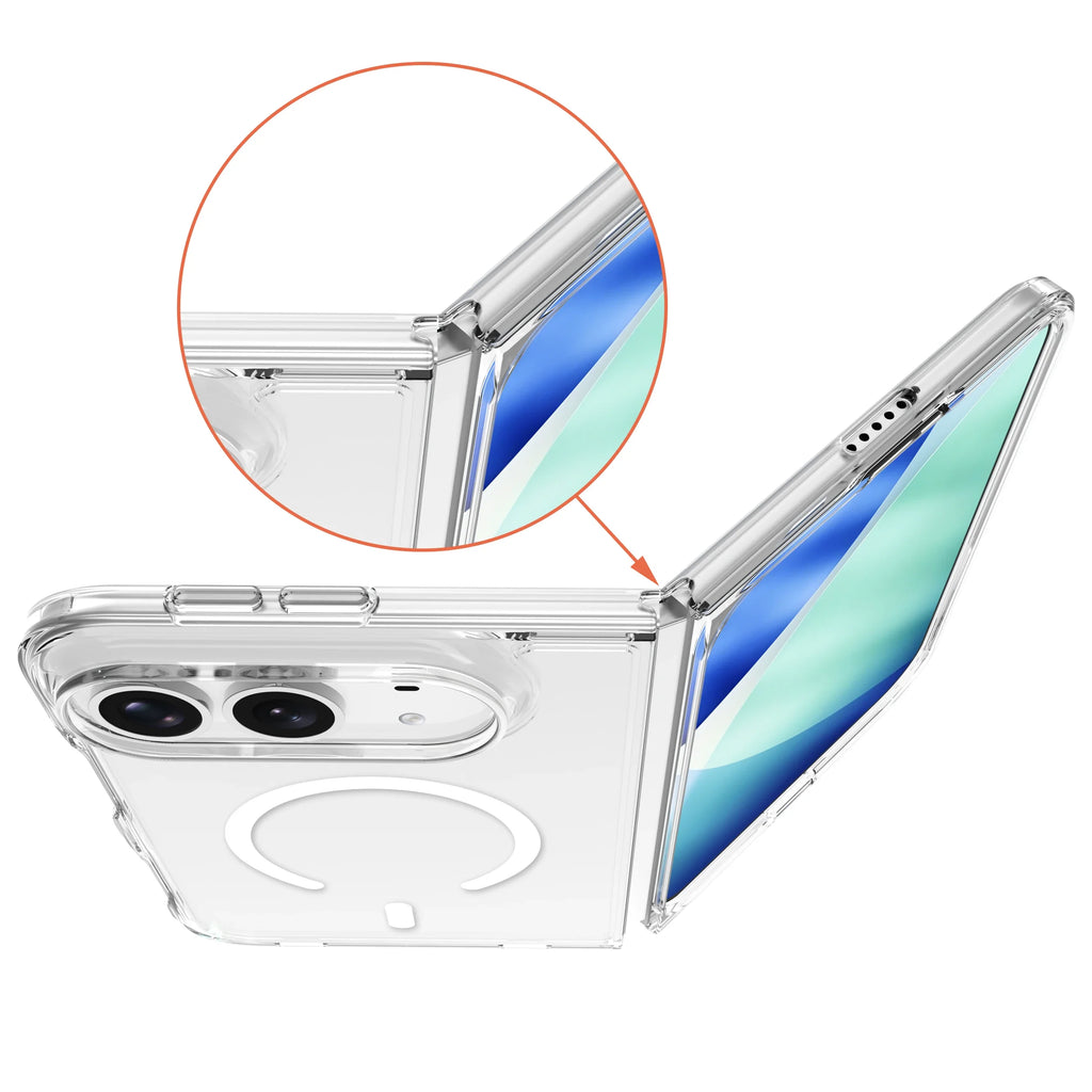 Cell Phone Accessories Anti-yellow Shockproof Clear Magnetic Case for