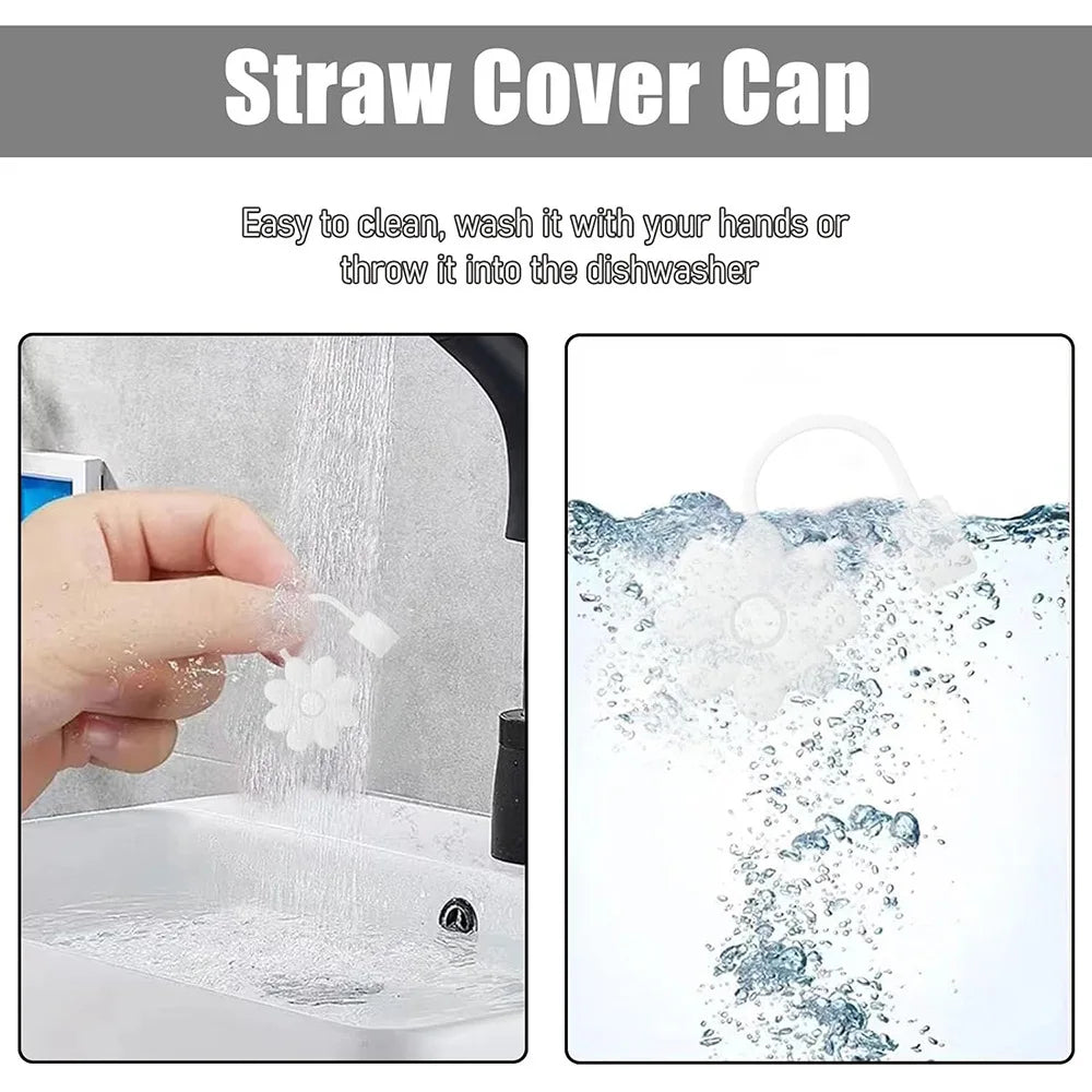 3D Cute mushroom Silicone Straw Covers For Stanley Water Glass Bottle Drinking Dust Cap Straw Tip Cover Cup Accessories For 10mm