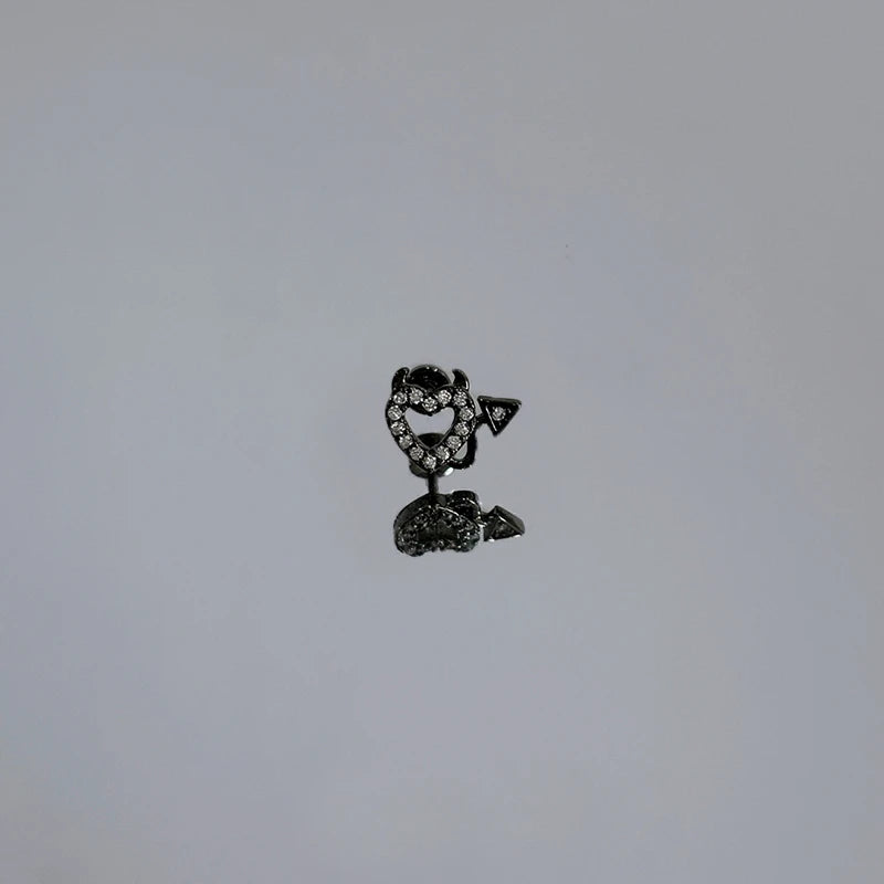 Y2K Hottie Black Series Zircon Crystal Ear Bone Nail 316L Medical