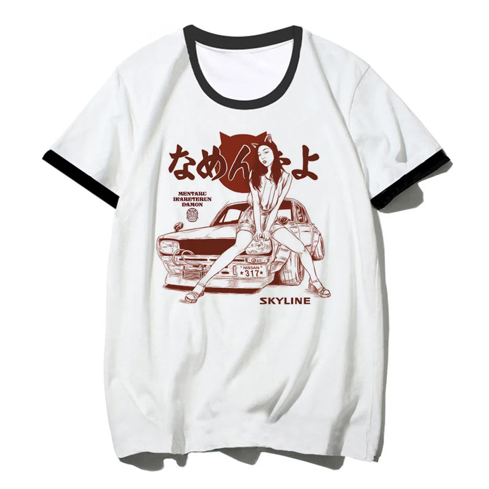 Y2k Tops top women funny Y2K Japanese Tee girl y2k clothing
