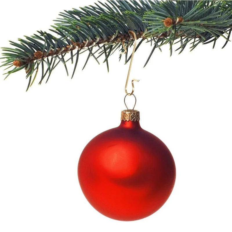 100Pcs Christmas Ornament Metal S-Shaped Hooks Holders Tree Ball Pendant Hanging Decoration for Home Navidad New Year