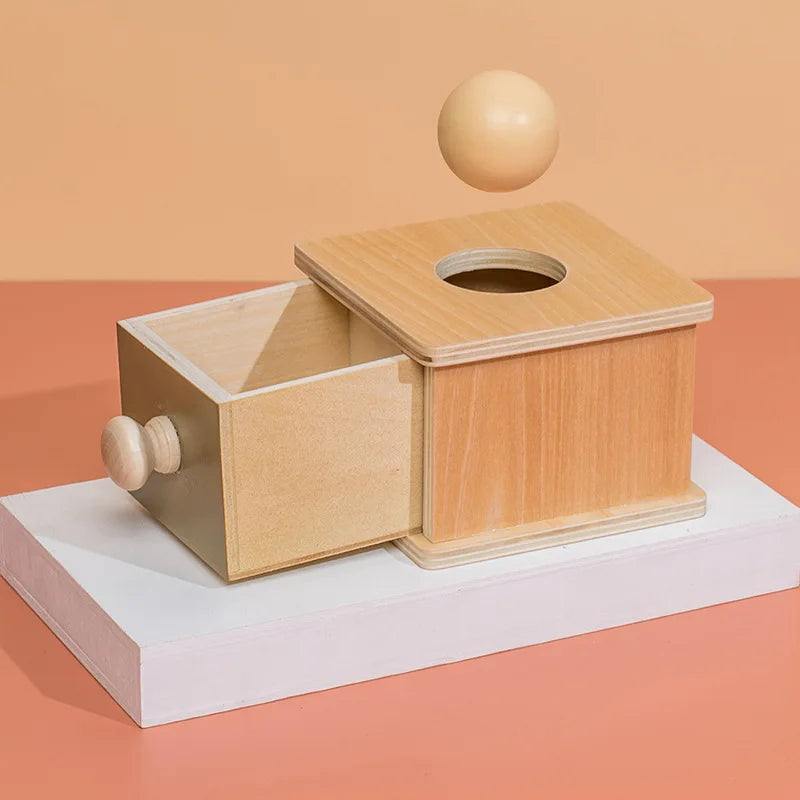 Montessori Macaroon Color Spinning Drum Match Coin Box Permanent