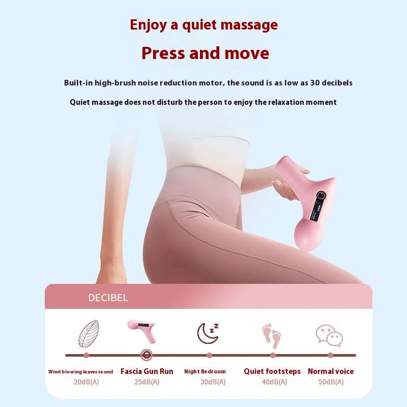 Mini Massage Gun with LCD Screen and 6 Heads
