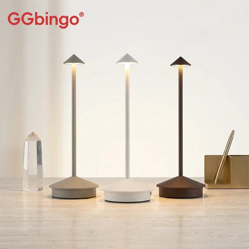 GGbingo Rechargeable LED Table Light Wireless Desk Night Bedside
