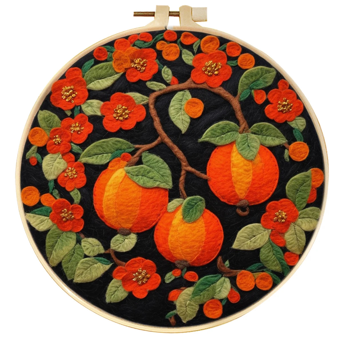 CHENISTORY the Spring Festival Wool Felting Painting Painting With Frame Kit For Beginner Handmade Felt Needles, Foam Pad,Cloth