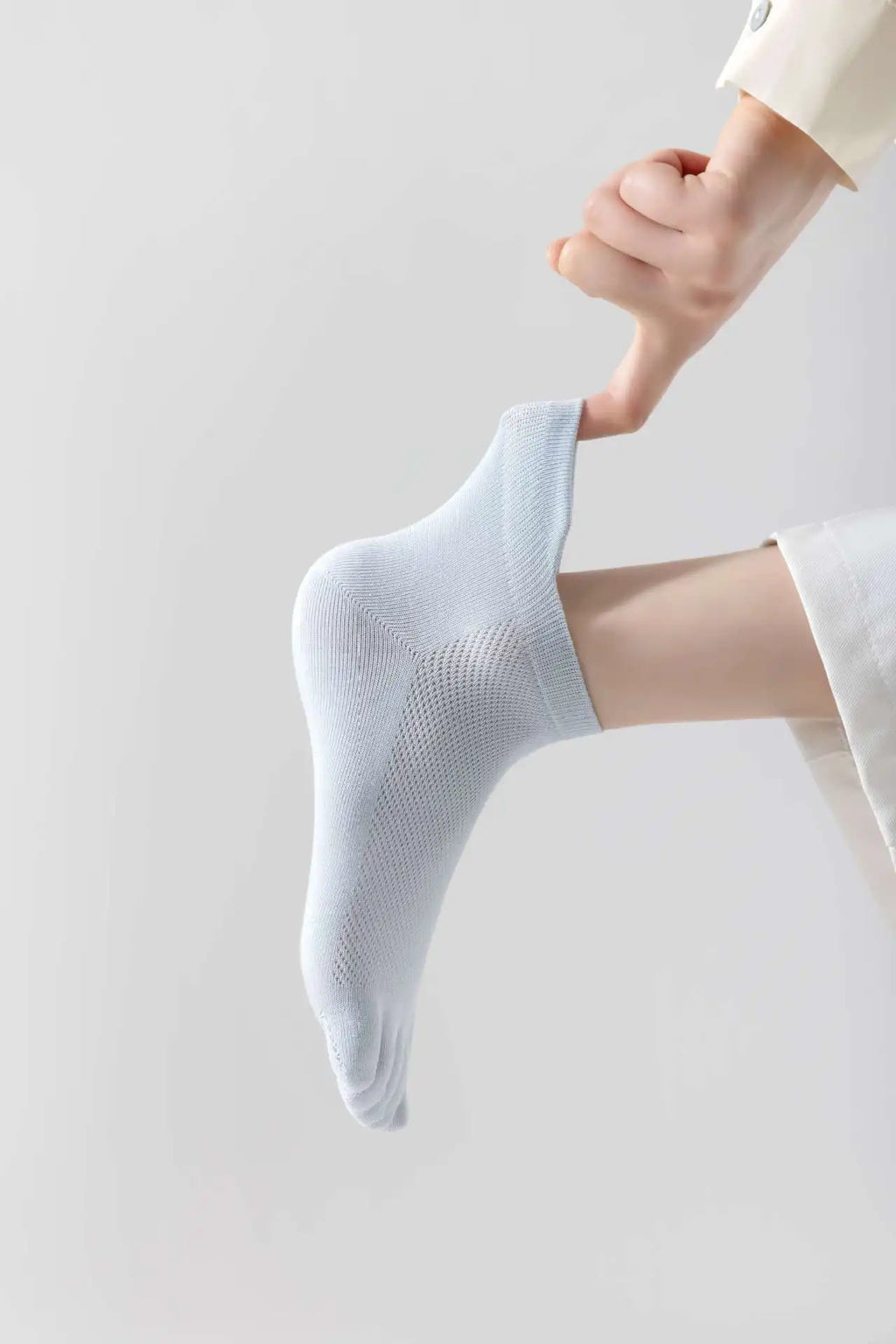 5 Pairs Summer Women Five Finger Socks 5 Pairs Candy Color Soft Cotton Breathable Mesh Split Toe Socks Girls Outdoor Sports Sock