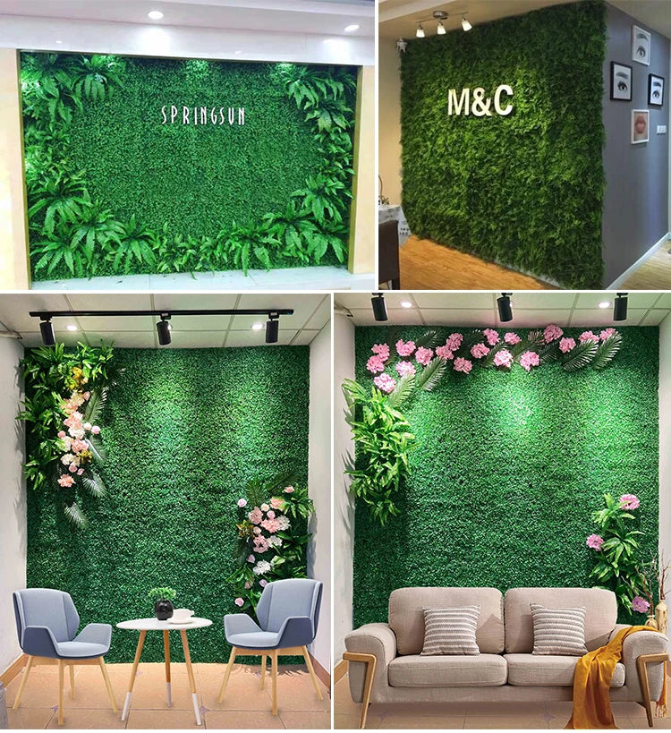 Grass Mat Green Artificial Moss Lawns Garden Turf Carpets Fake Sod Artificial Plant DIY Landscape Wedding Home Decor