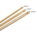 Natural Bamboo Afghan Tunisian Double Ended Crochet Hook Set Hand Sewing Knitting Needles Weave