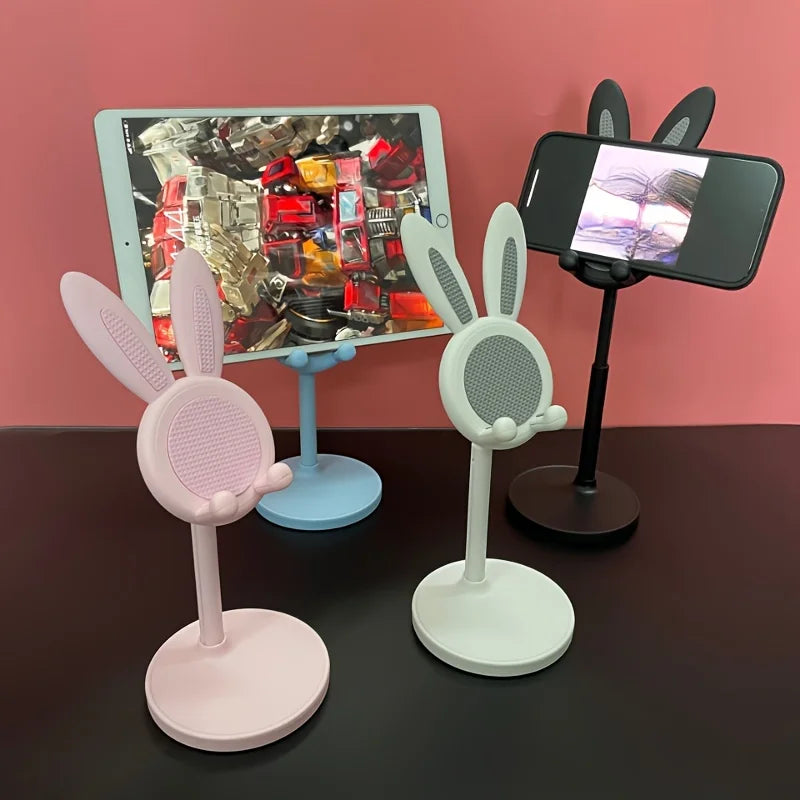 Cute Cartoon Bunny Phone Stand - Adjustable & Compatible with Iphone