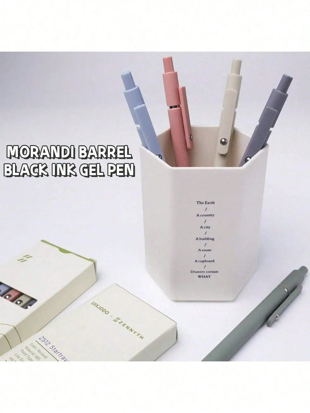 Morandi 0.5mm Gel Pens 5-Pack for Journaling