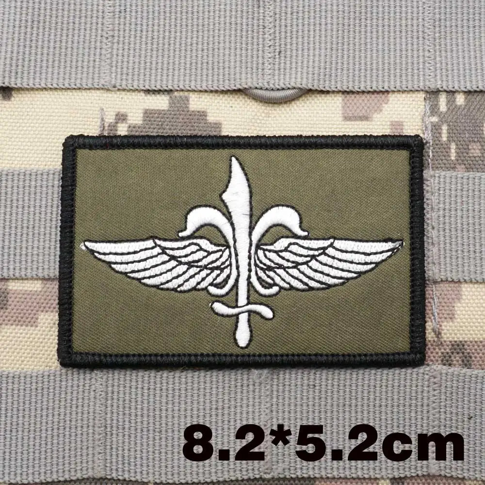 Israel Flag Embroidery Patch Hook and Loop Mlrs Army Morale Badge Israeli Language Outdoor Equipment Tactical Backpack Sticker
