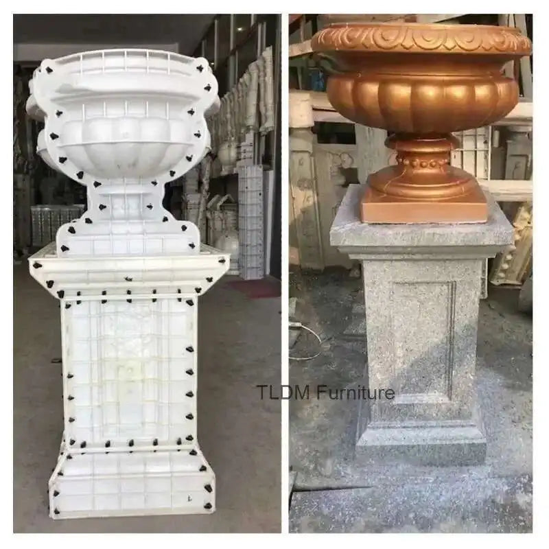 Plastic Thickened ABS Flowerpot Mold Cement Mold for Garden Balcony Fence Square Column Pier Roman Column Concrete Bonsai Mold
