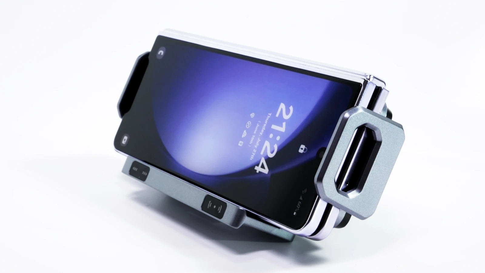 Foldable Phone Car Wireless Charger Mount Electric Clamping Rotation Universal Phone Holder For Galaxy Z Fold iPhone Xiaomi Pad