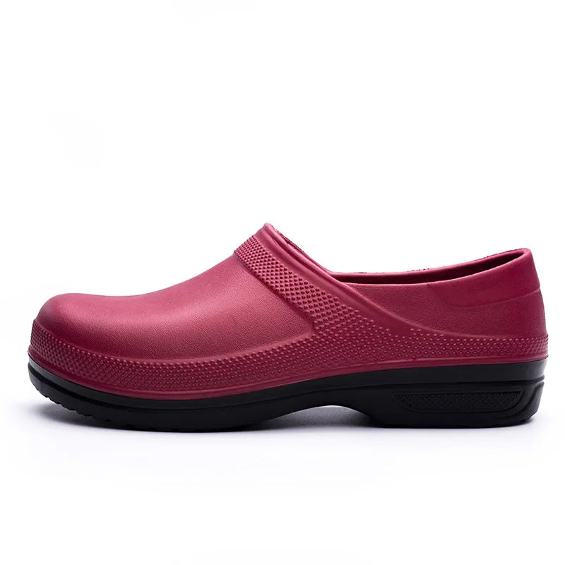 High Quality EVA Chef Shoes Non-slip Waterproof Oil-Proof Kitchen Cook Flat Working Shoes Hotel Restaurant Clogs Men Multicolor