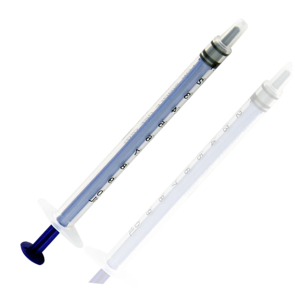 Plastic 1ml Syringe With OPP Without Needles For Industrial Soldering Pet Feed Kithchen Car Tool Adhesives Glue 100Pcs Syringes