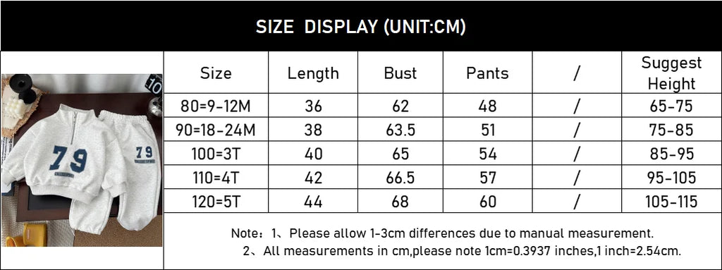 Baby Boys Clothing Set Spring Autumn Long Sleeve Letter Sweatshirt Pants 2Pcs For 1-5 Years Kids Casual Tracksuit Infant Outfits