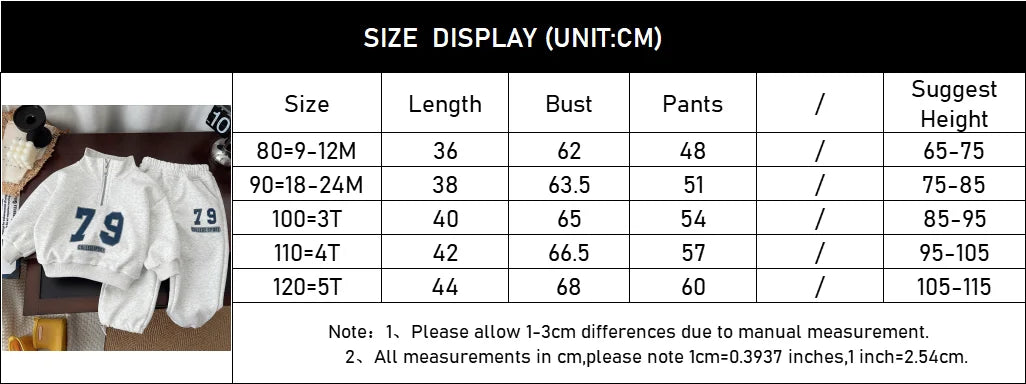 Baby Boys Clothing Set Spring Autumn Long Sleeve Letter Sweatshirt Pants 2Pcs For 1-5 Years Kids Casual Tracksuit Infant Outfits