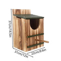 Owl Box Wooden Bird House Waterproof Carbonized Shelter for Garden Outdoor Window Squirrel Pigeon Hummingbird Nesting Home Decor