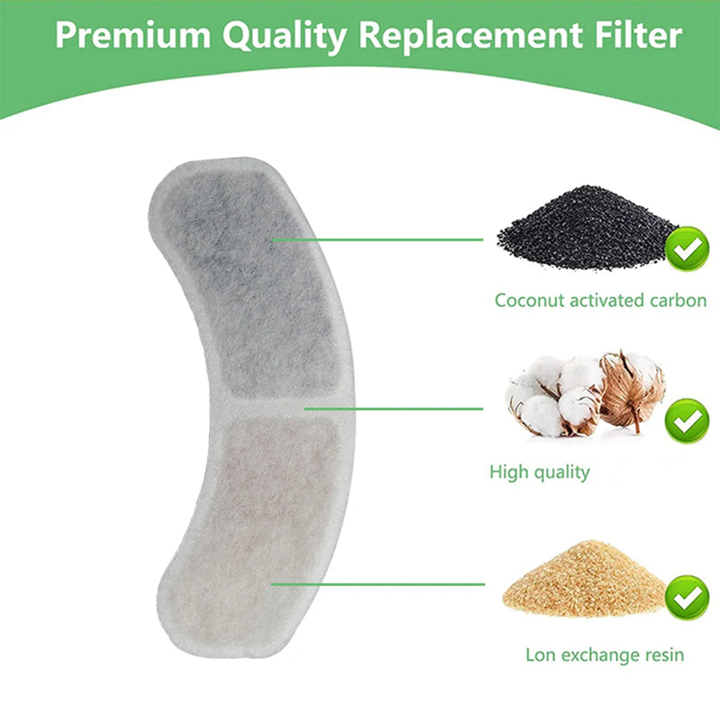 CT2028 Activated Carbon Filter , Cat Water Fountain Replacement Filters For Pet Cat Dog Automatic Drinking Fountain Accessories