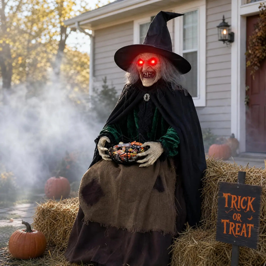 Animated Halloween Witch, Sound and Motion Activated
