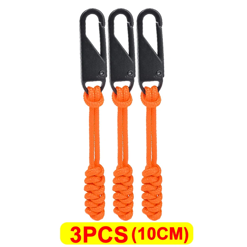 Universal Metal Zipper Pull Outdoor Bag Zipper Pull Head Umbrella Rope Woven Zipper Replaceable DIY Craft Sewing Tool Repair Kit