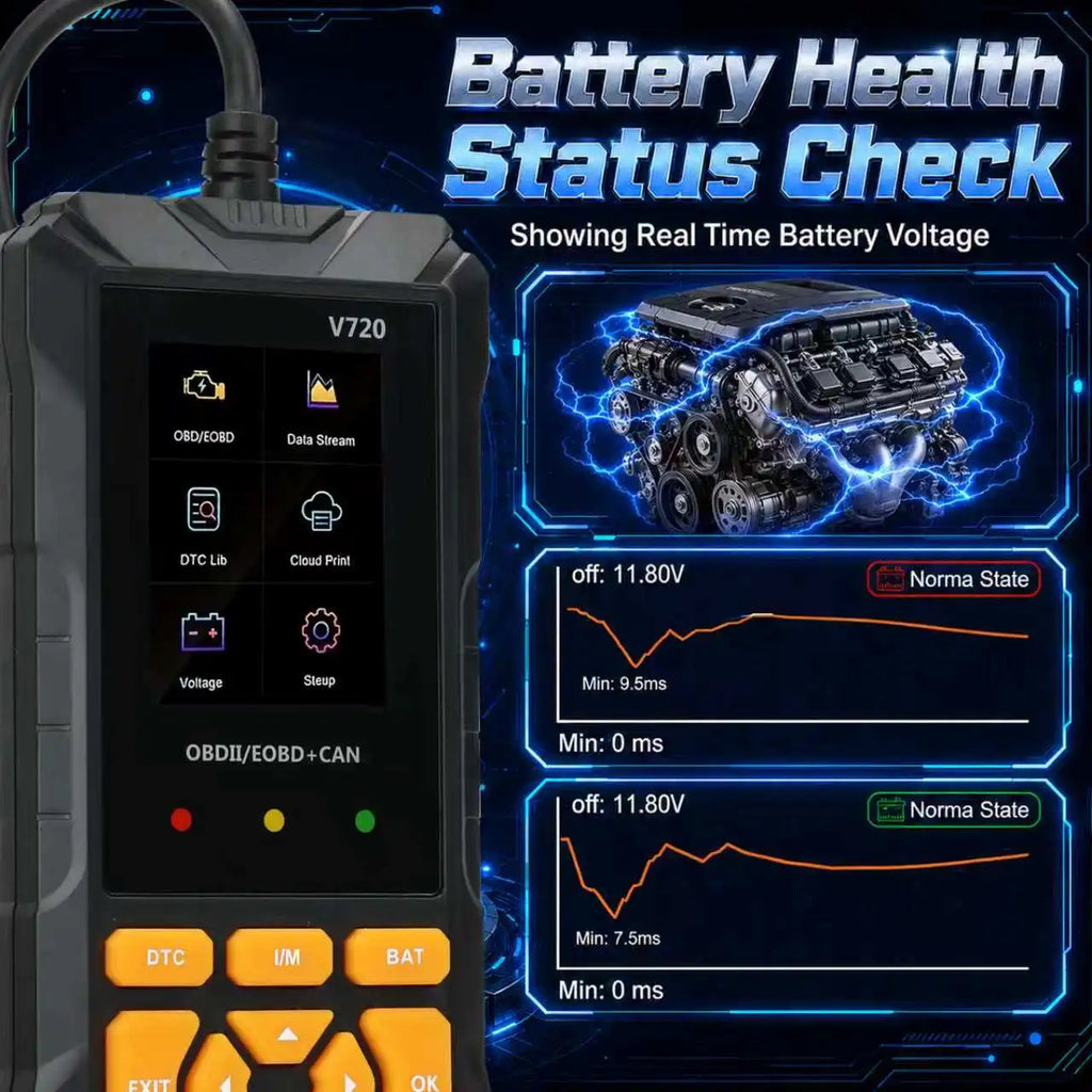 V720 Car Diagnostic Scanner Tool Automotive OBD2 Scanner