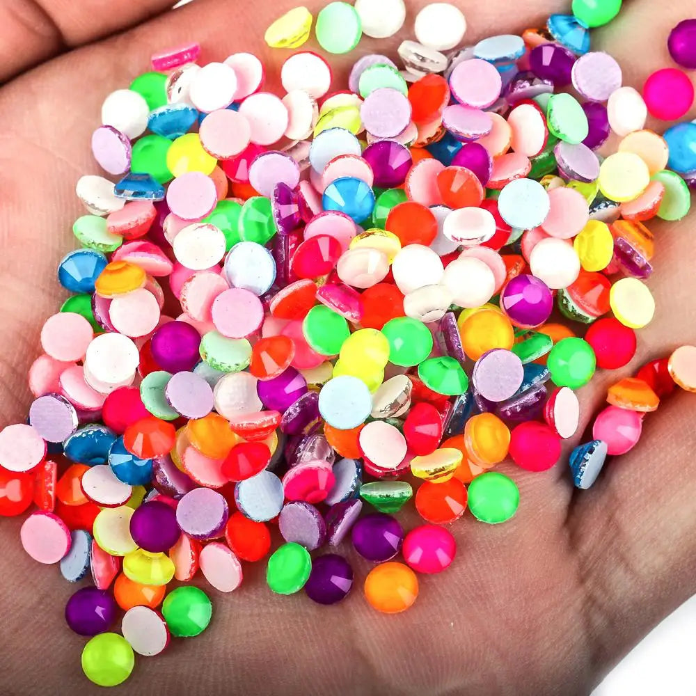 Fluorescence All Color Neon Hotfix Rhinestones Super Bright Crystal Strass Glass Iron On Rhinestone For Fabric Garment Dress